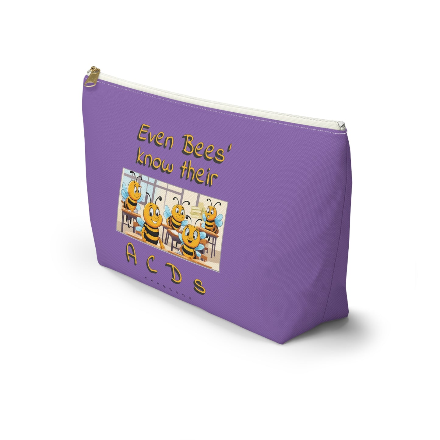 Spelling bee beeasone beeeaautiful accessories / cosmetics pouch - perple. Special spelling bee promotion