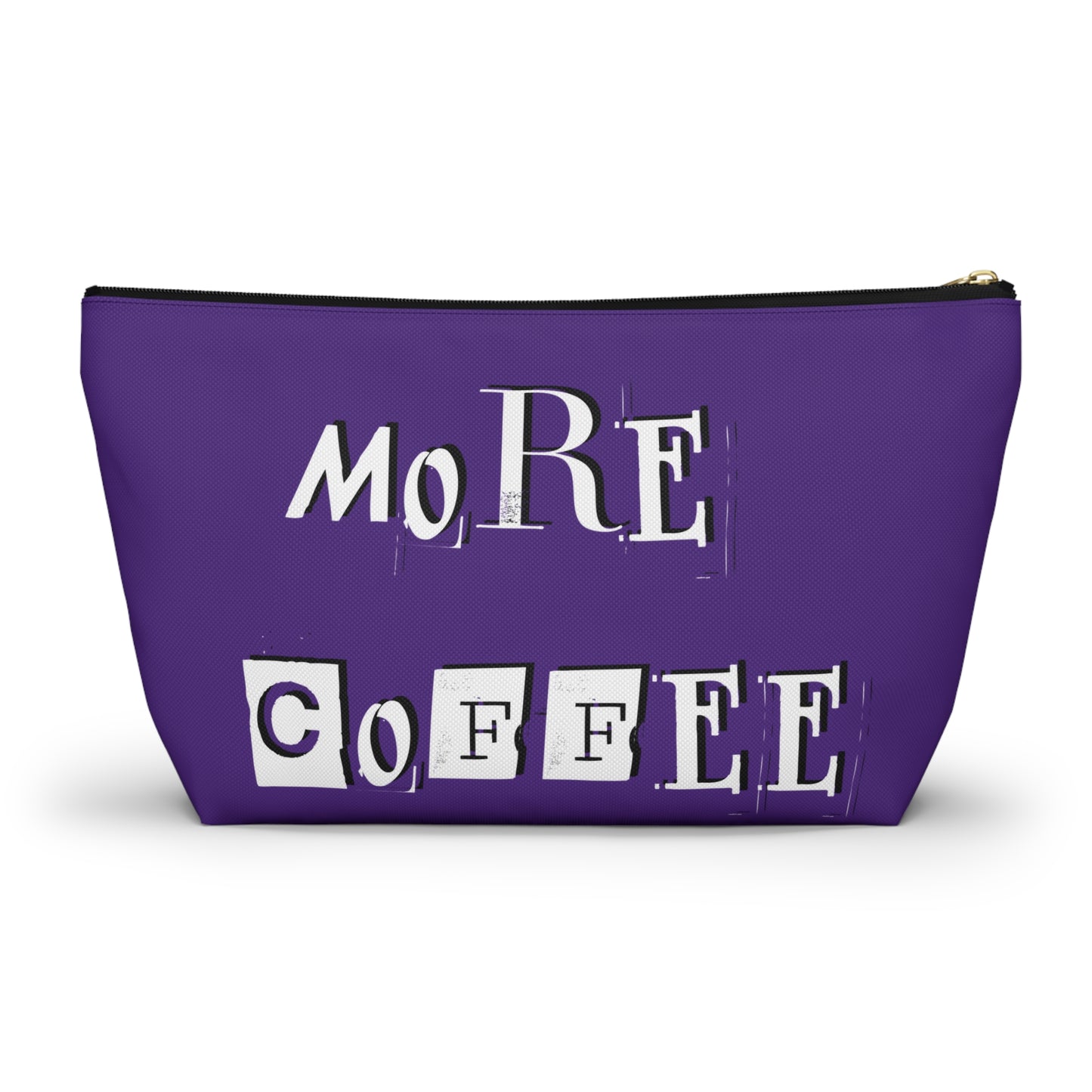 I need more coffee - double shot - cosmetics bag - purple