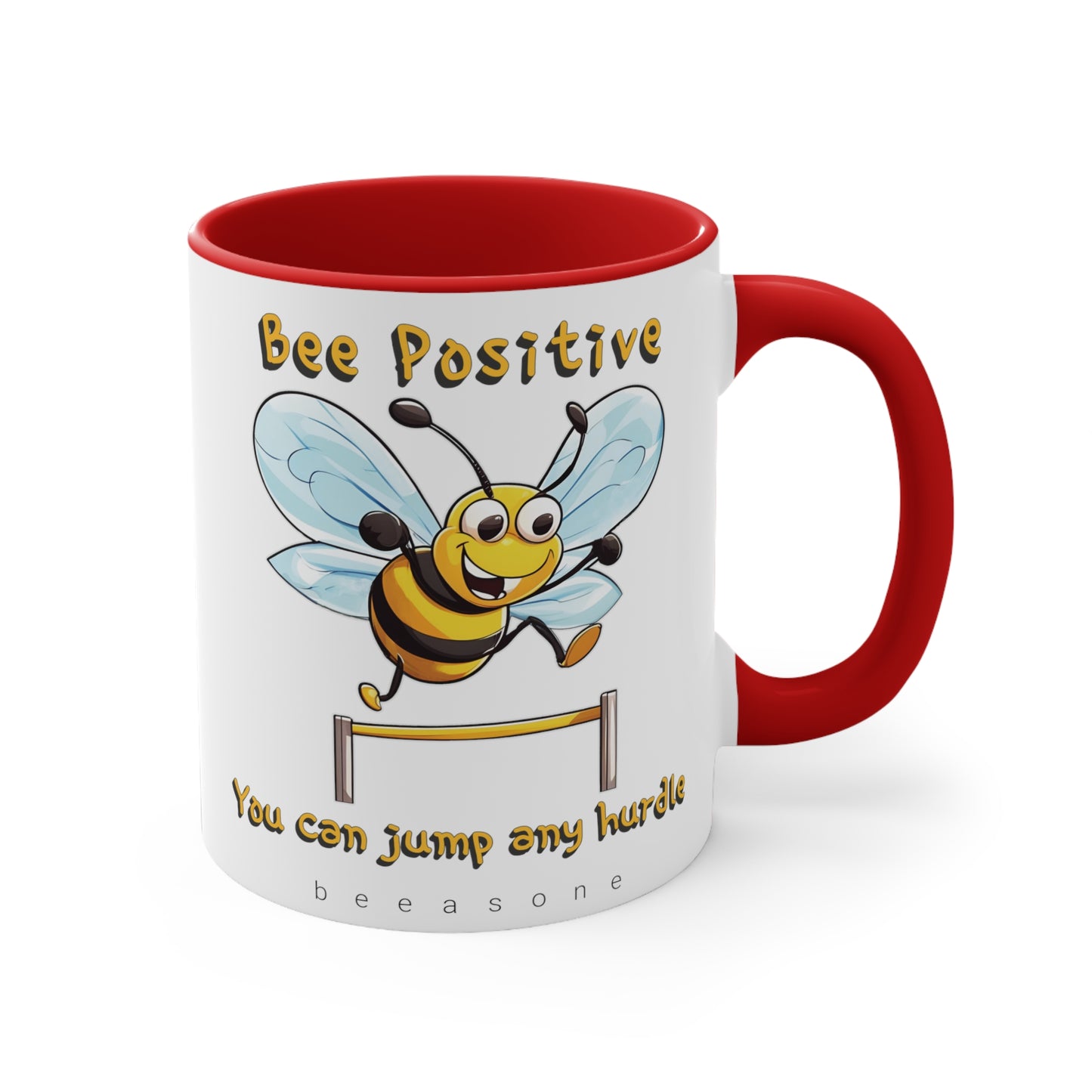 Bee Positive beeasone coloured Coffee Mug 325ml (Standard 11oz)