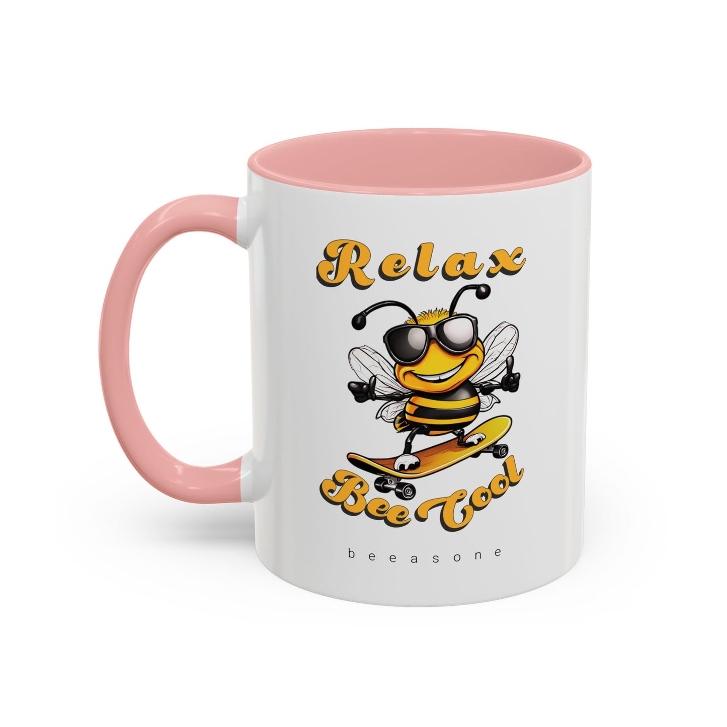 Relax Bee Cool beeasone Hot Chocolate or Coffee Mug (select from 11oz or 15oz lead and BPA Free mugs)