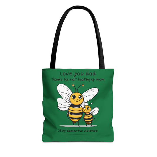 Stop Domestic Violence bag - green