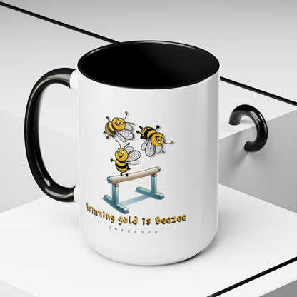 Gymnastics beeasone Hot Chocolate or Coffee Mug (Standard size 11oz or 15oz lead and BPA Free)