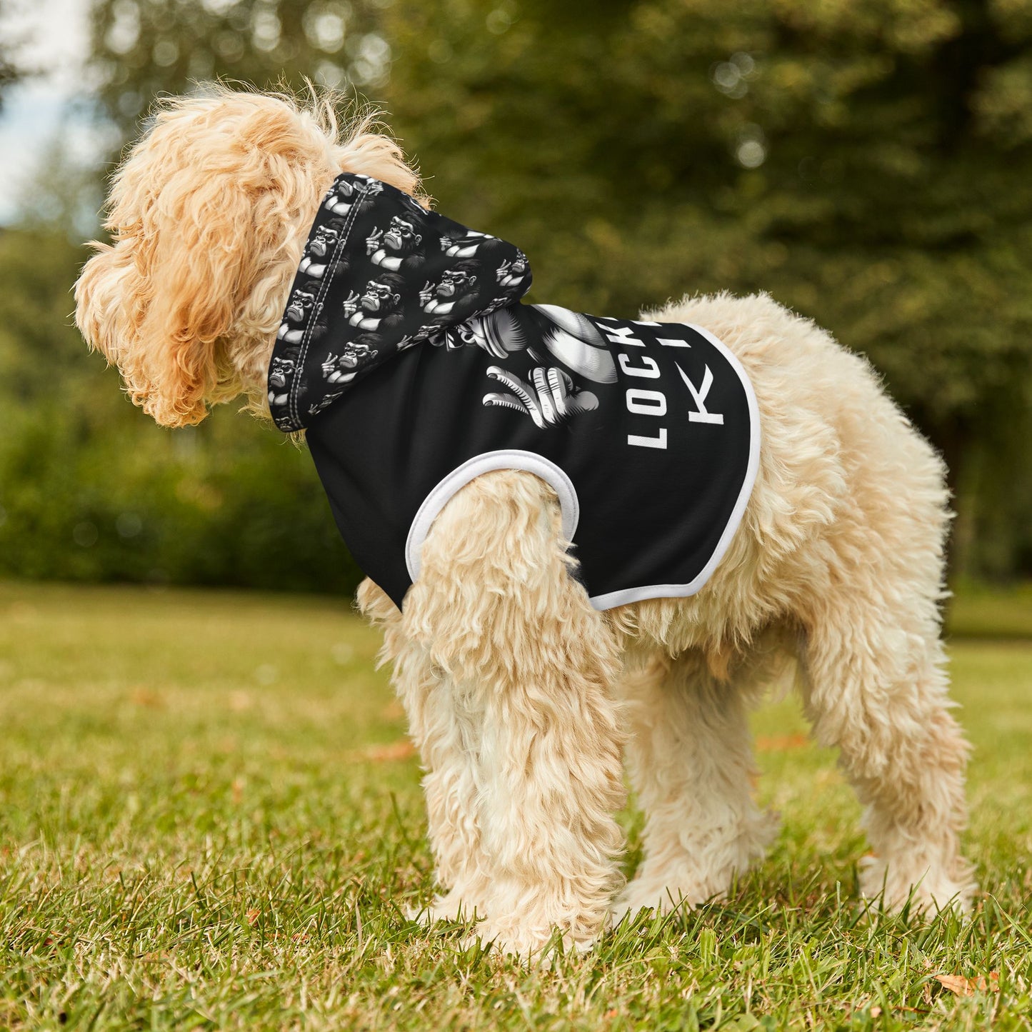 Pet Hoodie - Lockdown Kids - Gorilla ordering two coffees :)