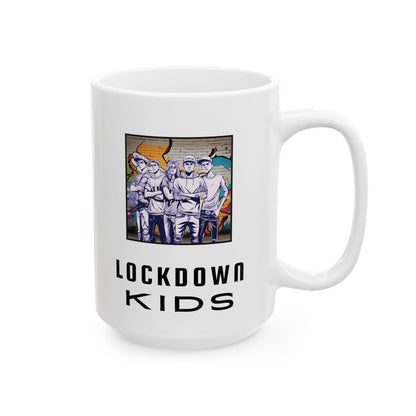 Lockdown Kids not happy double sided - Covid Lockdown Cup