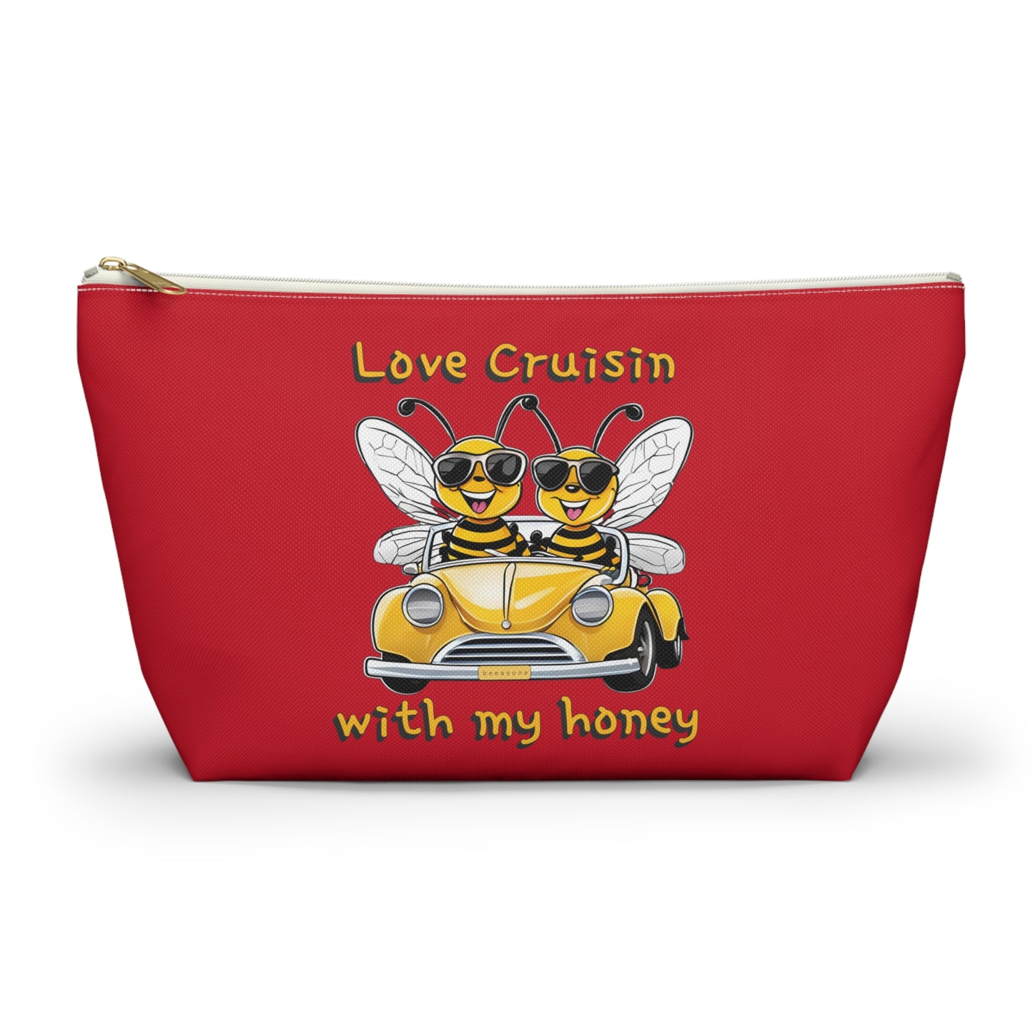 Love cruisin beeasone beautiful accessories / cosmetics pouch dark red