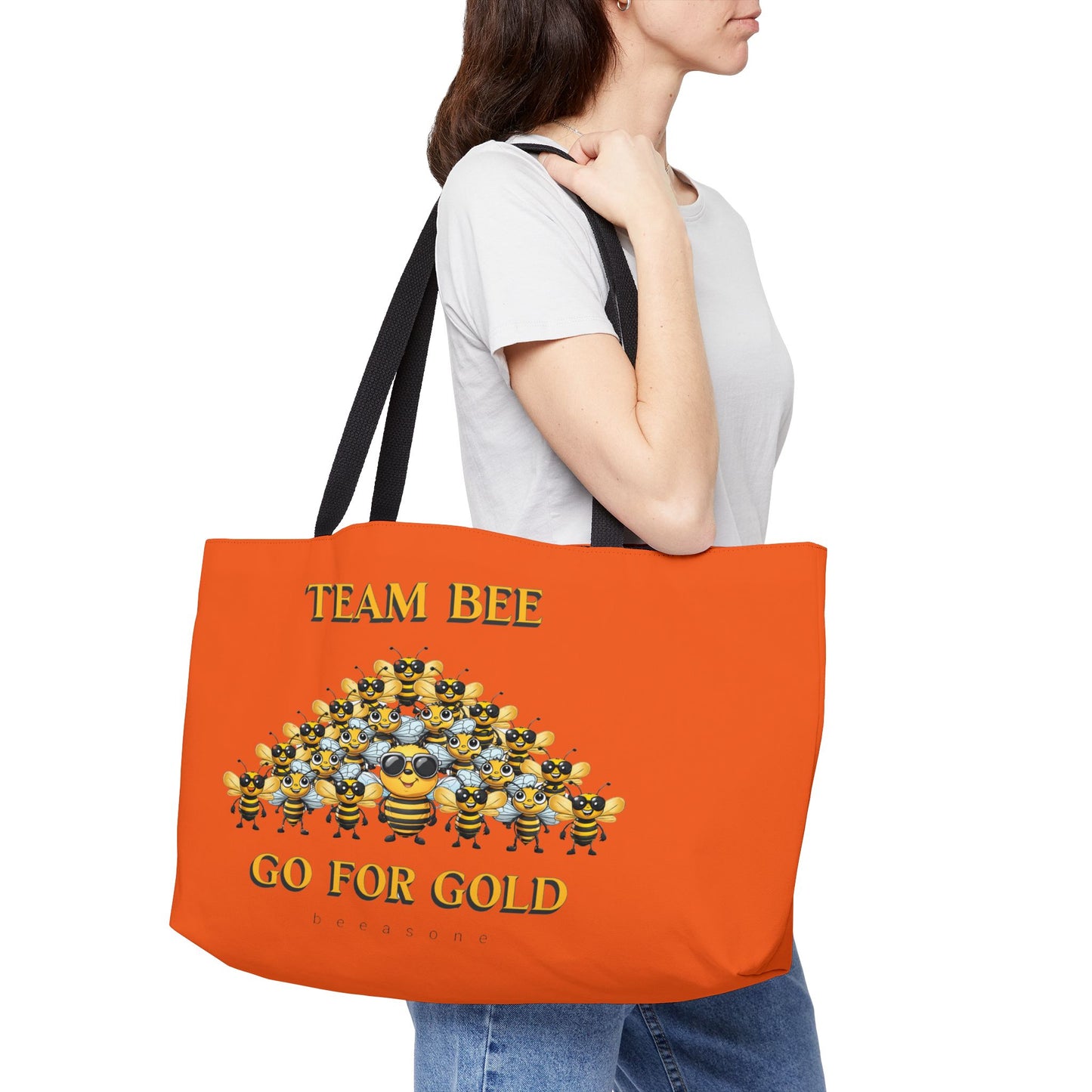 Team Bee beeasone sports tote bag Orange