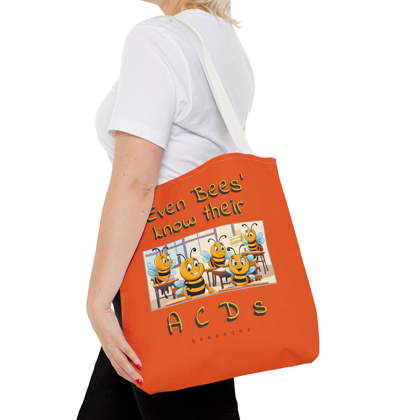 Even bees know their A C D s beeasone stylish orang Tote Bag Special Spelling Bee Promotion