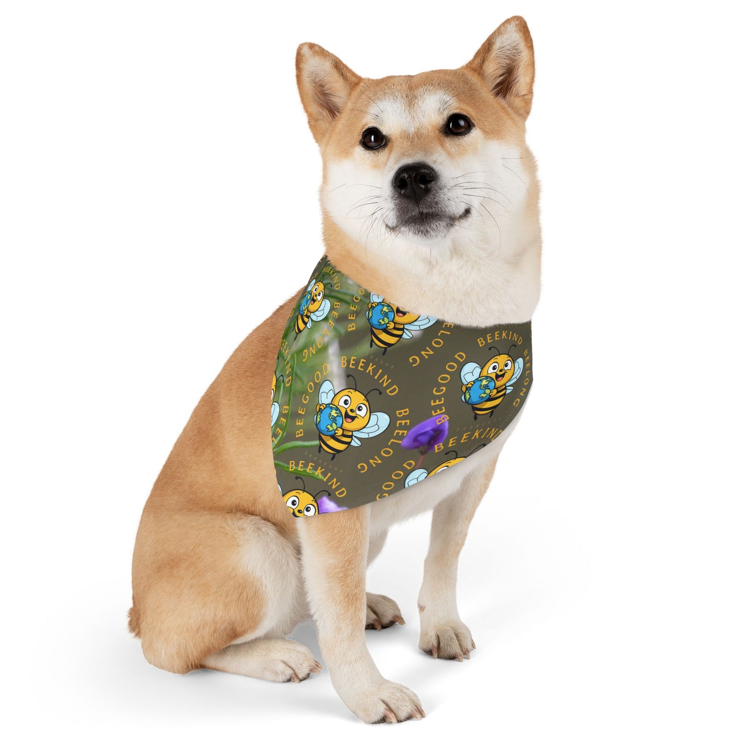 Beelong pet bandana - never let go with the included adjustable buckle up black collar