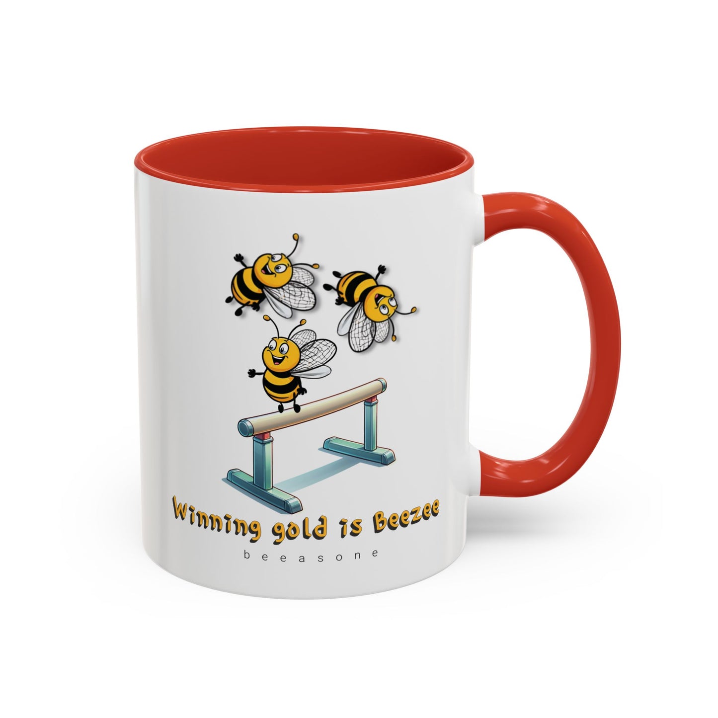 Gymnastics beeasone Hot Chocolate or Coffee Mug (Standard size 11oz or 15oz lead and BPA Free)