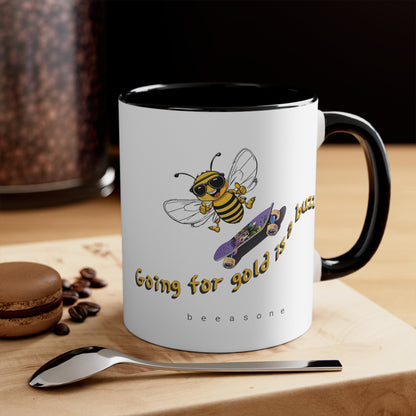 Going for Gold is a Buzz beeasone coloured Coffee Mug 325ml (Standard 11oz)