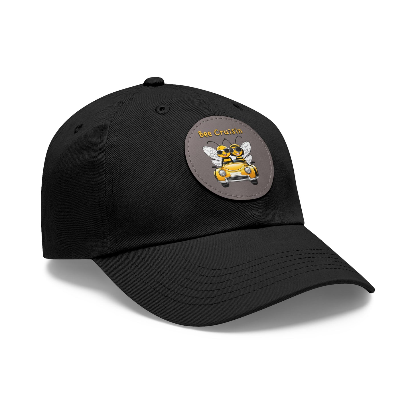 Bee cruisin beeasone Hat with round leather patch