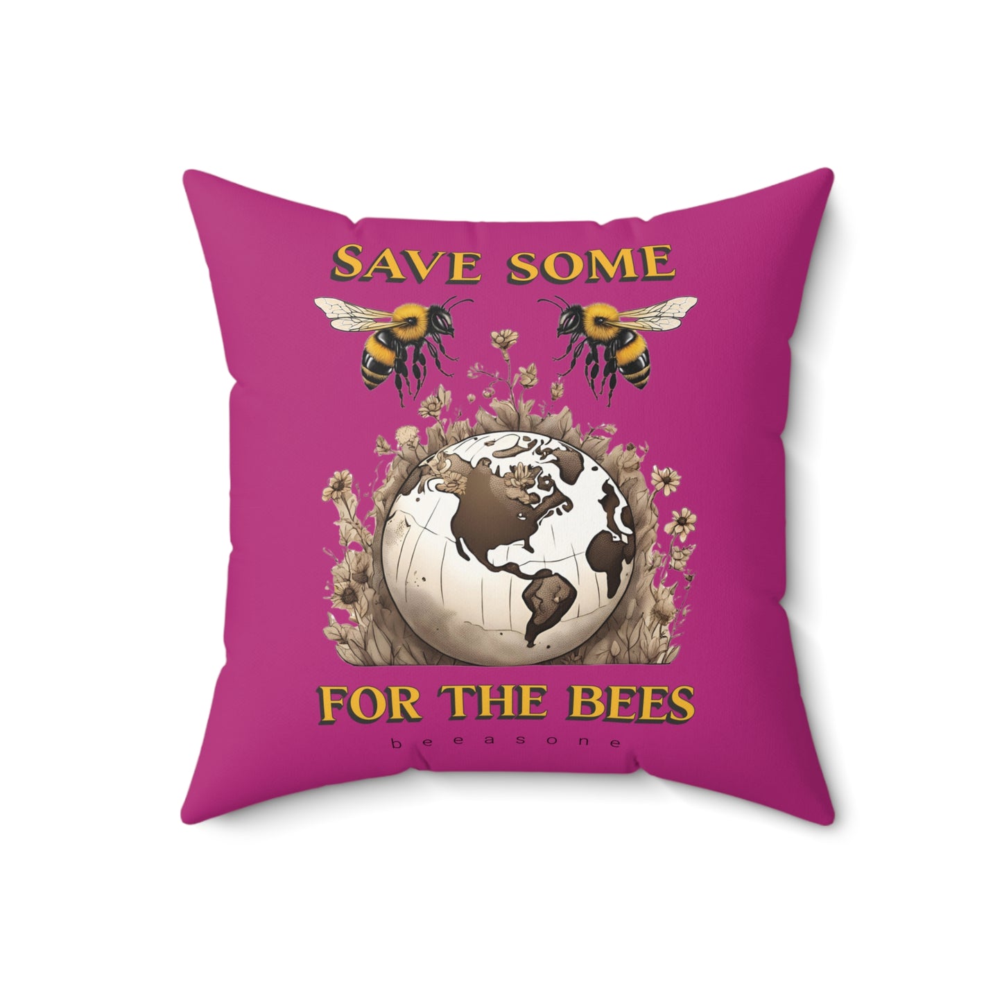 Save some for the bees beeasone square cushion / pillow