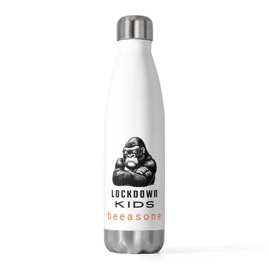 gorilla - Lockdown kids 20oz (590mls) Insulated Stainless Steel Bottle with screw-on stainless steel top and silicone seal