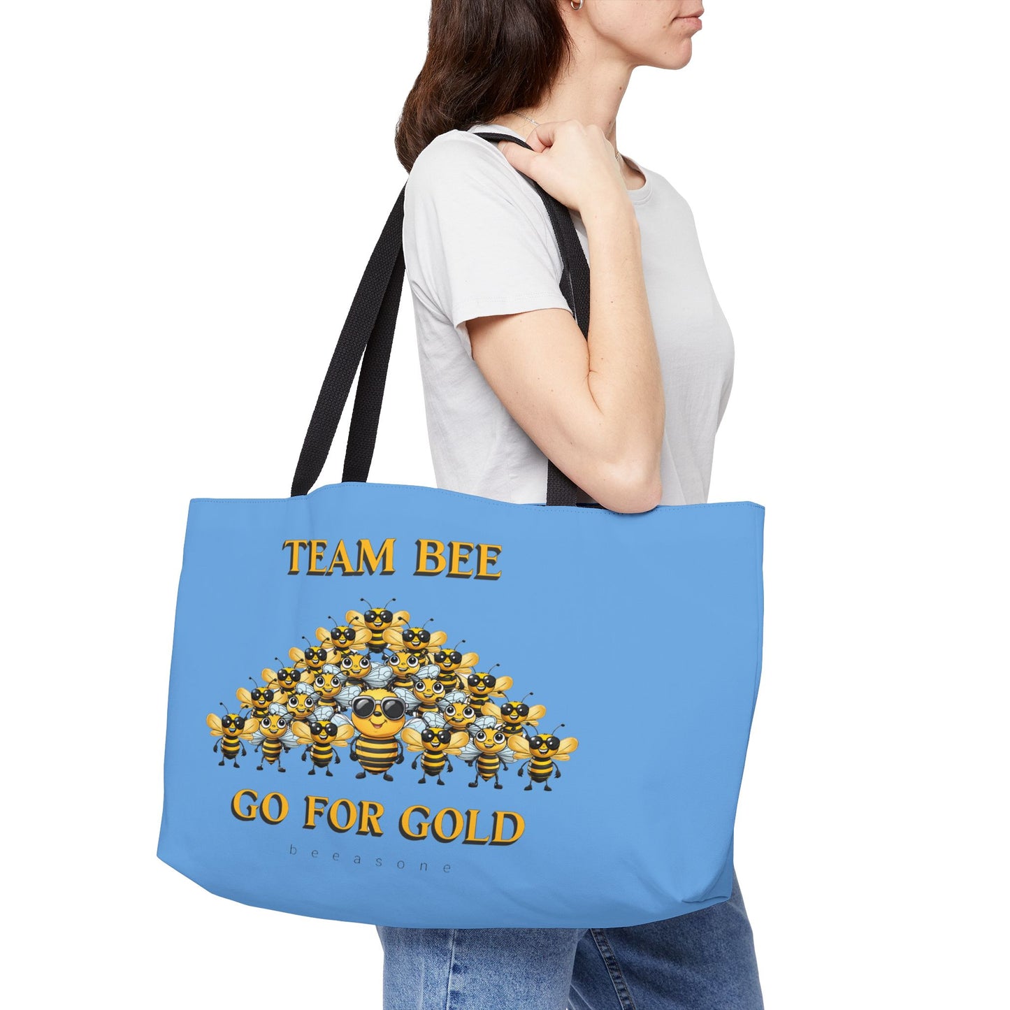 Team Bee beeasone sports tote bag light blue