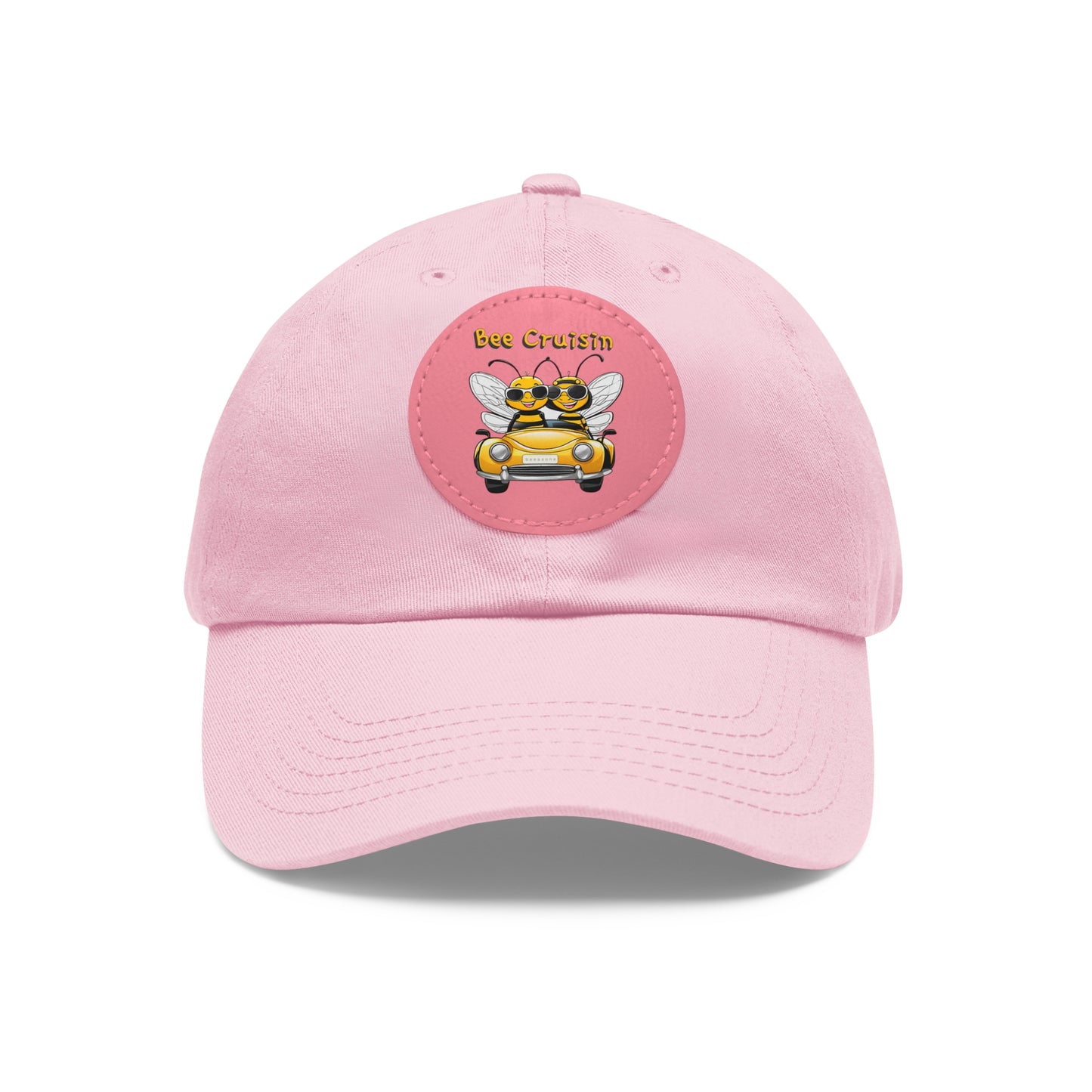 Bee cruisin beeasone Hat with round leather patch