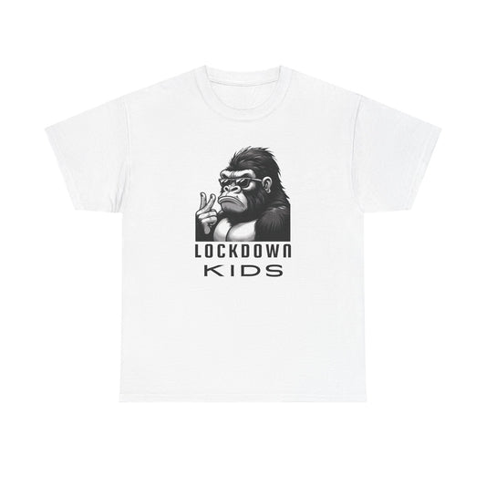 Lockdown Kids Gorilla ordering two coffees - MF Heavy Cotton available in diff colors and adult sized tshirt