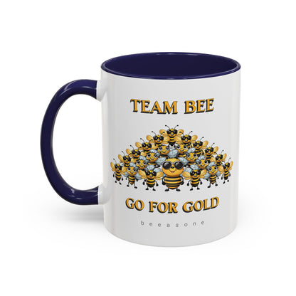 Team Bee Going for Gold beeasone Hot Chocolate or Coffee Mug 11oz (325mls) or 15oz (443mls)