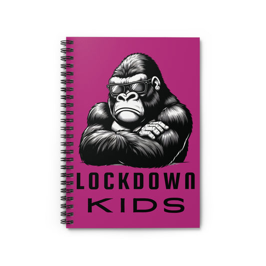 Lockdown Kids spiral note book - Gorilla - Pink
