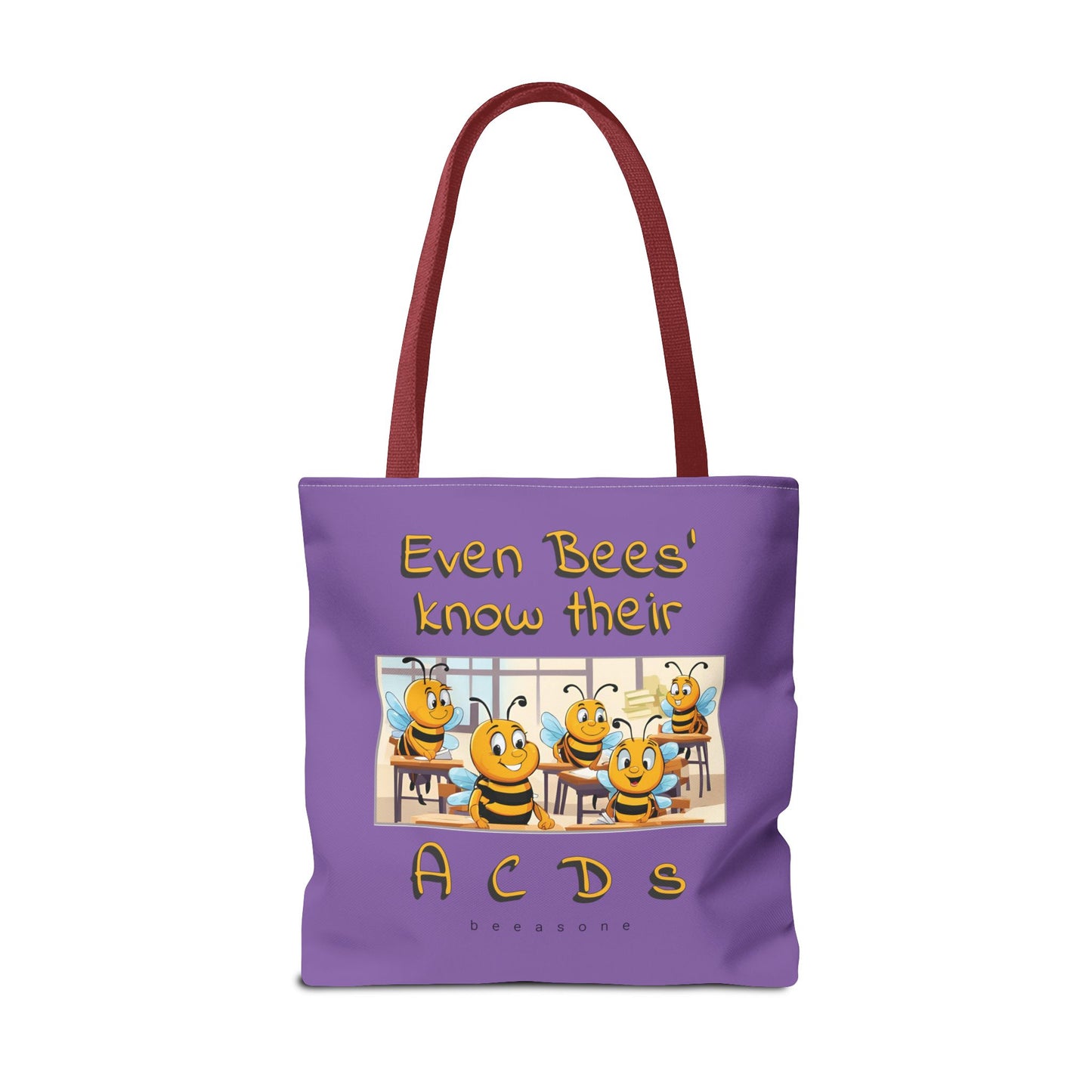 Even bees know their A C D s beeasone stylish purpil Tote Bag Special Spelling Bee Promotion