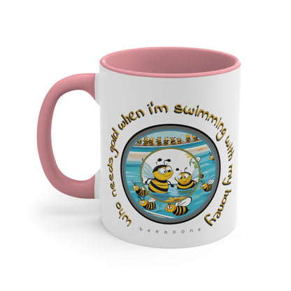 Swimming with my honey gold beeasone coloured Coffee Mug 325ml (Standard 11oz)