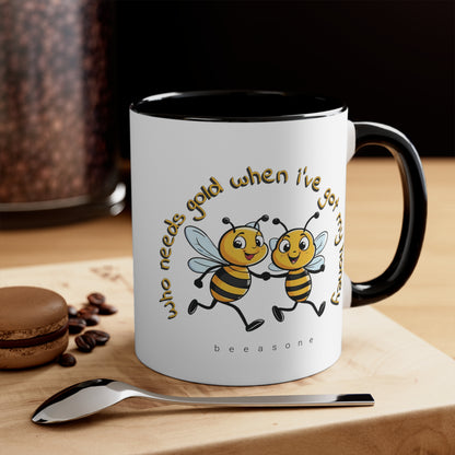 Gold (honey) beeasone coloured Coffee Mug 325ml (Standard 11oz)