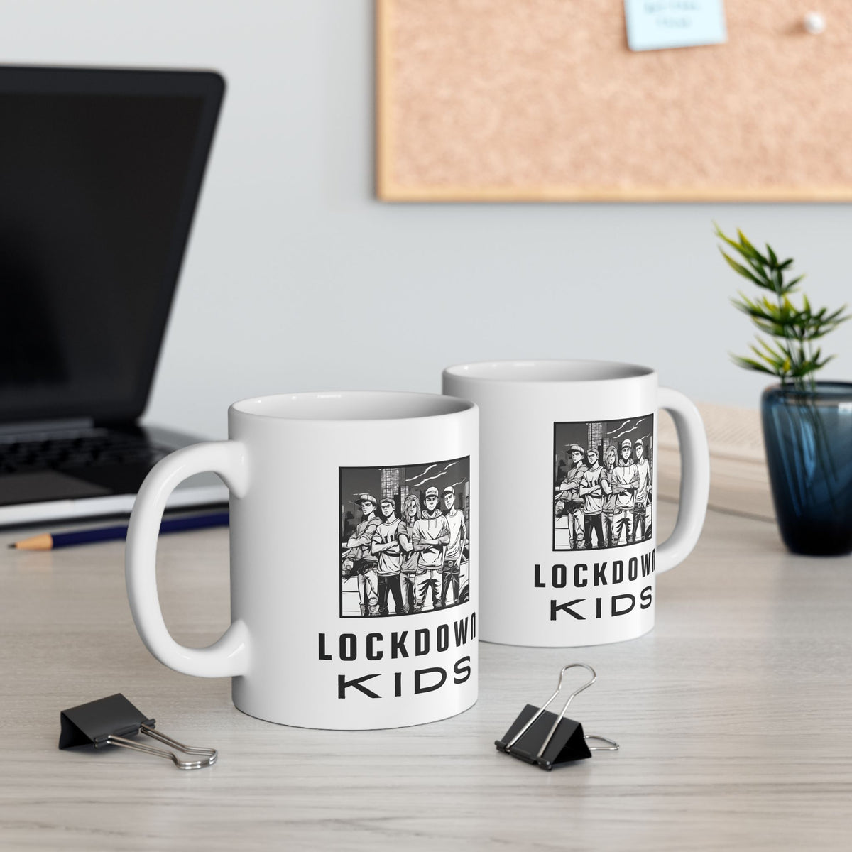 Lockdown Kids not too happy after lockdowns - double sided - Covid Lockdown Cup - mono
