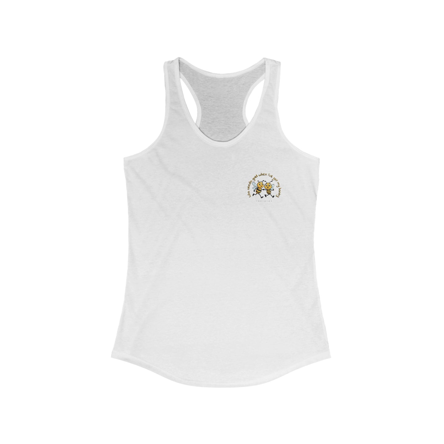 Running with my honey beeasone Women's Ideal Cool Racerback Tank Top