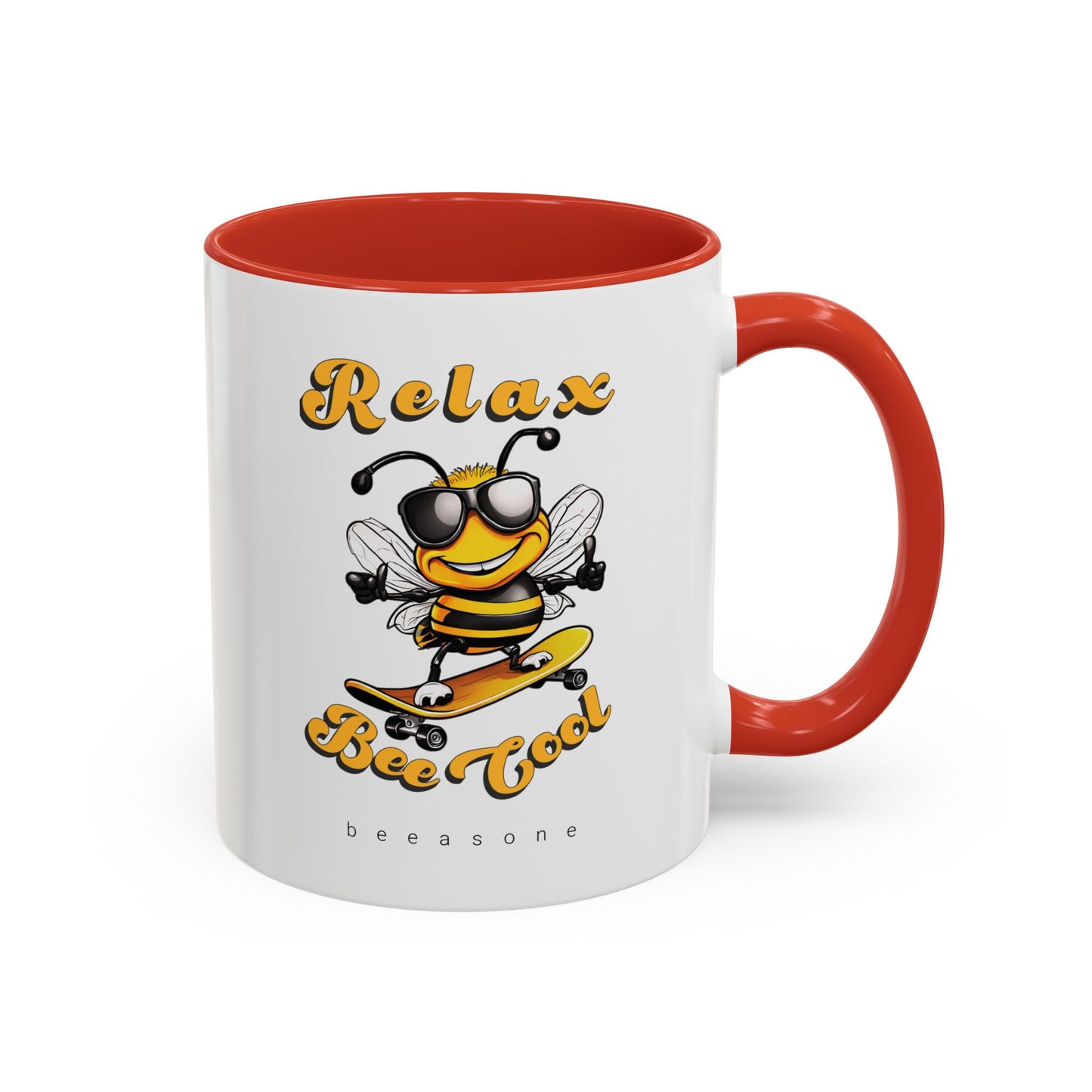 Relax Bee Cool beeasone Hot Chocolate or Coffee Mug (select from 11oz or 15oz lead and BPA Free mugs)