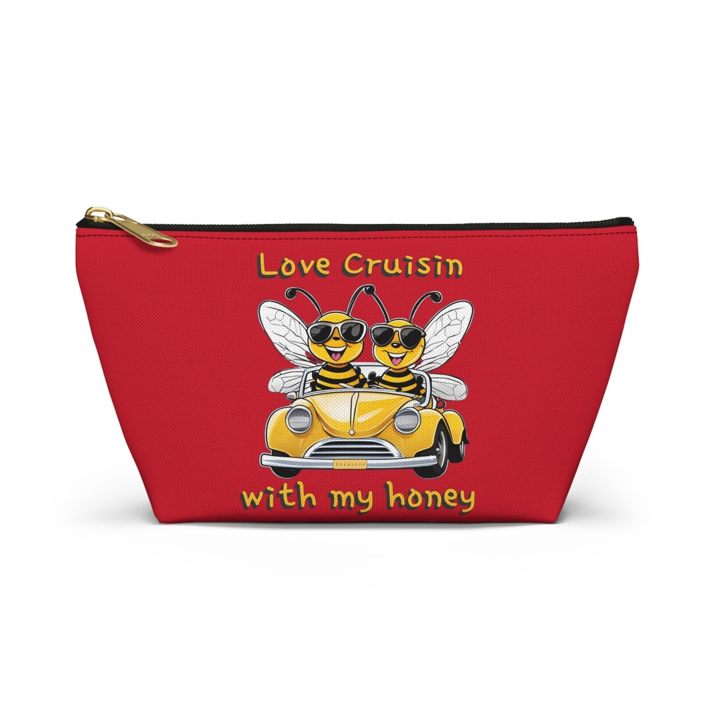 Love cruisin beeasone beautiful accessories / cosmetics pouch dark red