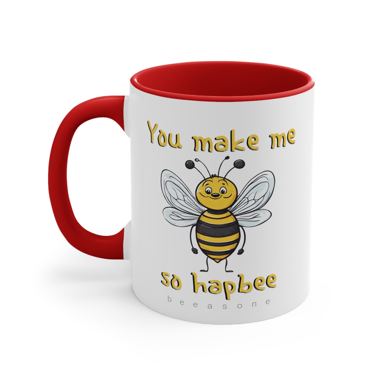 You Make Me So Hapbee beeasone coloured Coffee Mug 325ml (Standard 11oz)