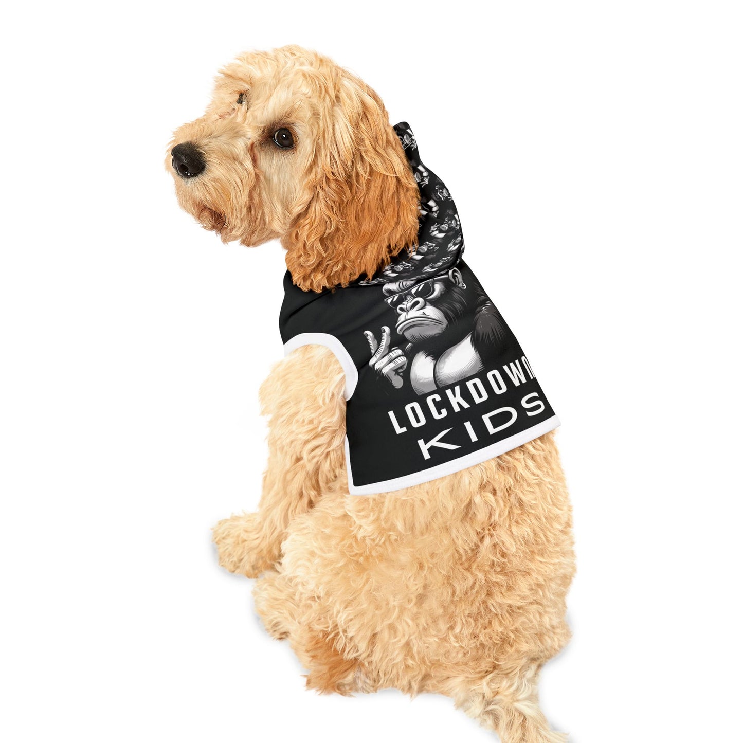 Pet Hoodie - Lockdown Kids - Gorilla ordering two coffees :)