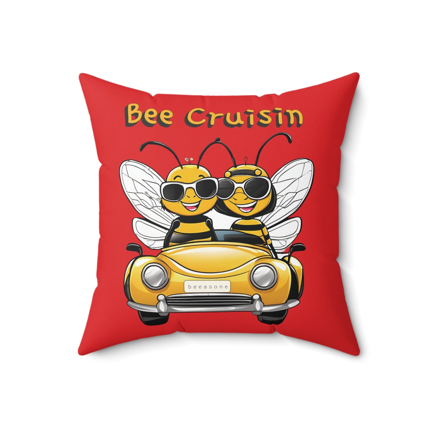 Bee Cruisin beeasonesquare cushion / pillow