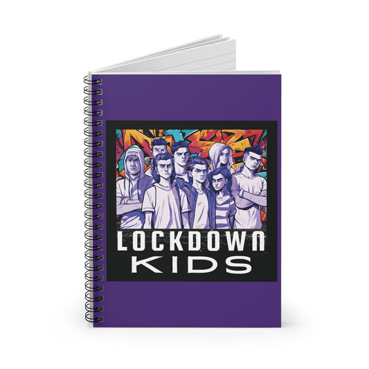 Lockdown Kids spiral note book - Purple