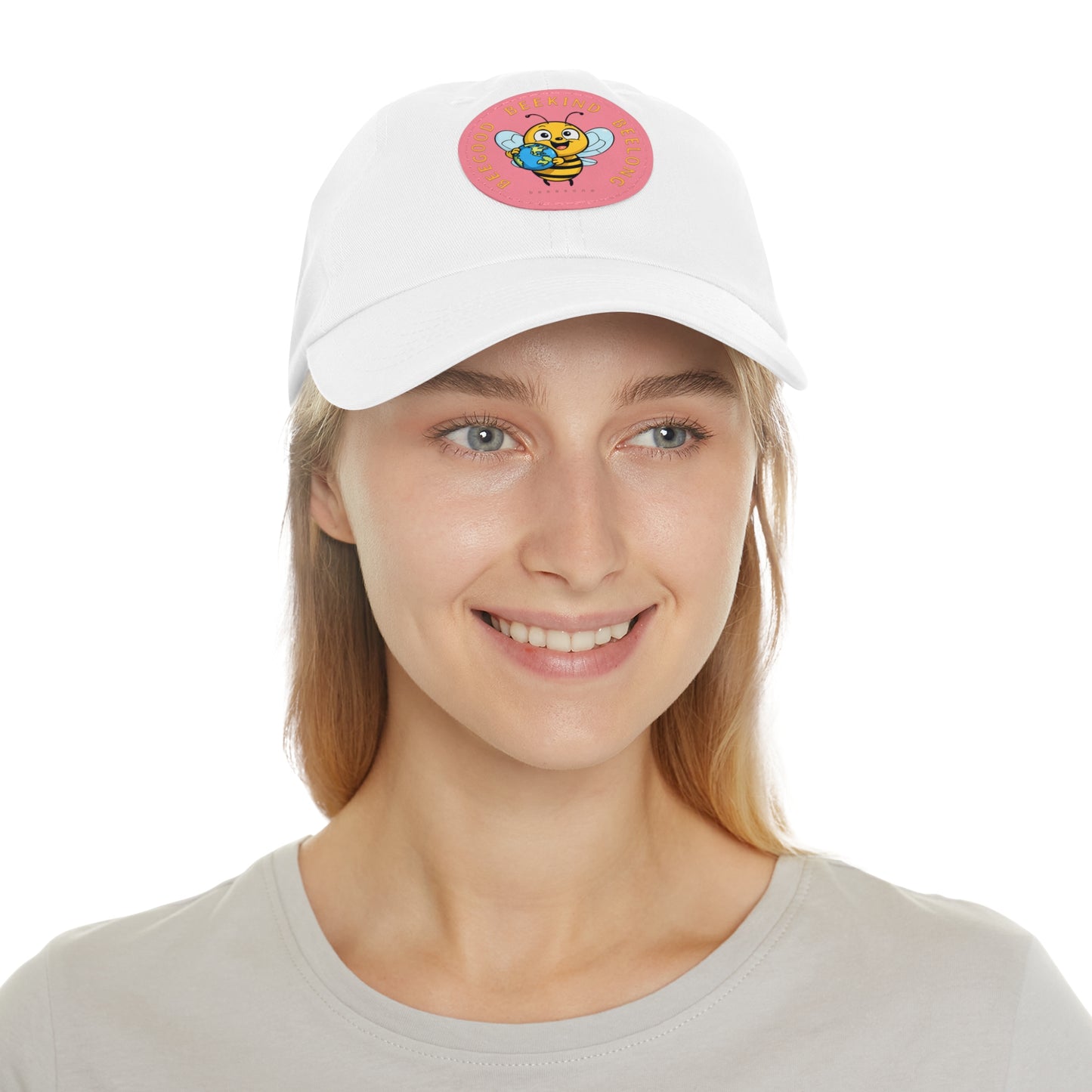 Be kind beeasone Hat with round leather patch