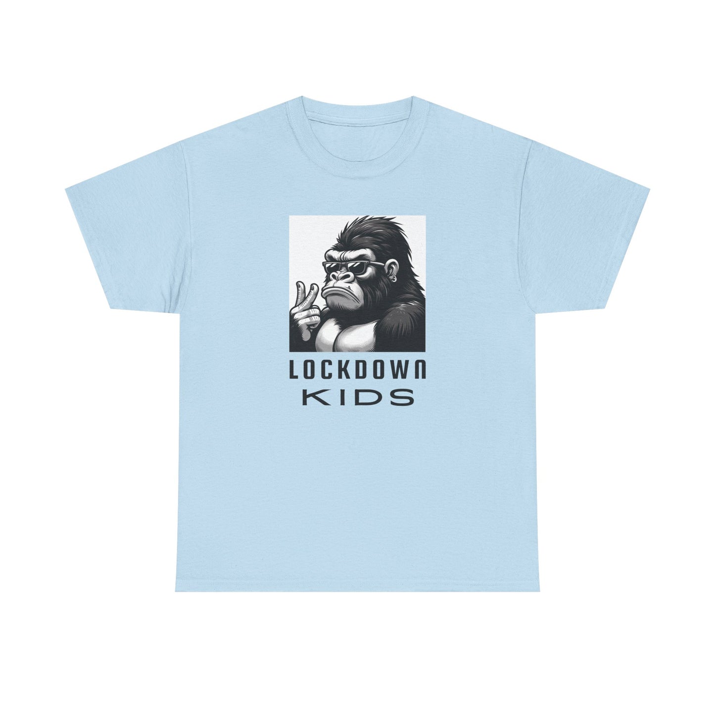 Lockdown Kids Big Gorilla - MF Heavy Cotton available in diff colors and teenage - adult sized tshirt