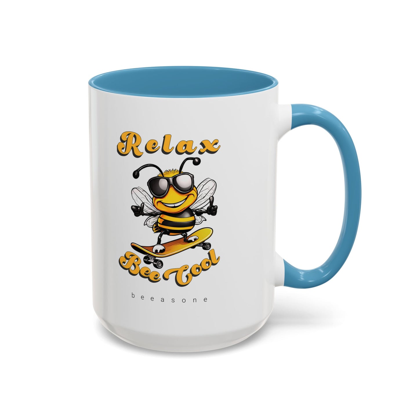 Relax Bee Cool beeasone Hot Chocolate or Coffee Mug (select from 11oz or 15oz lead and BPA Free mugs)