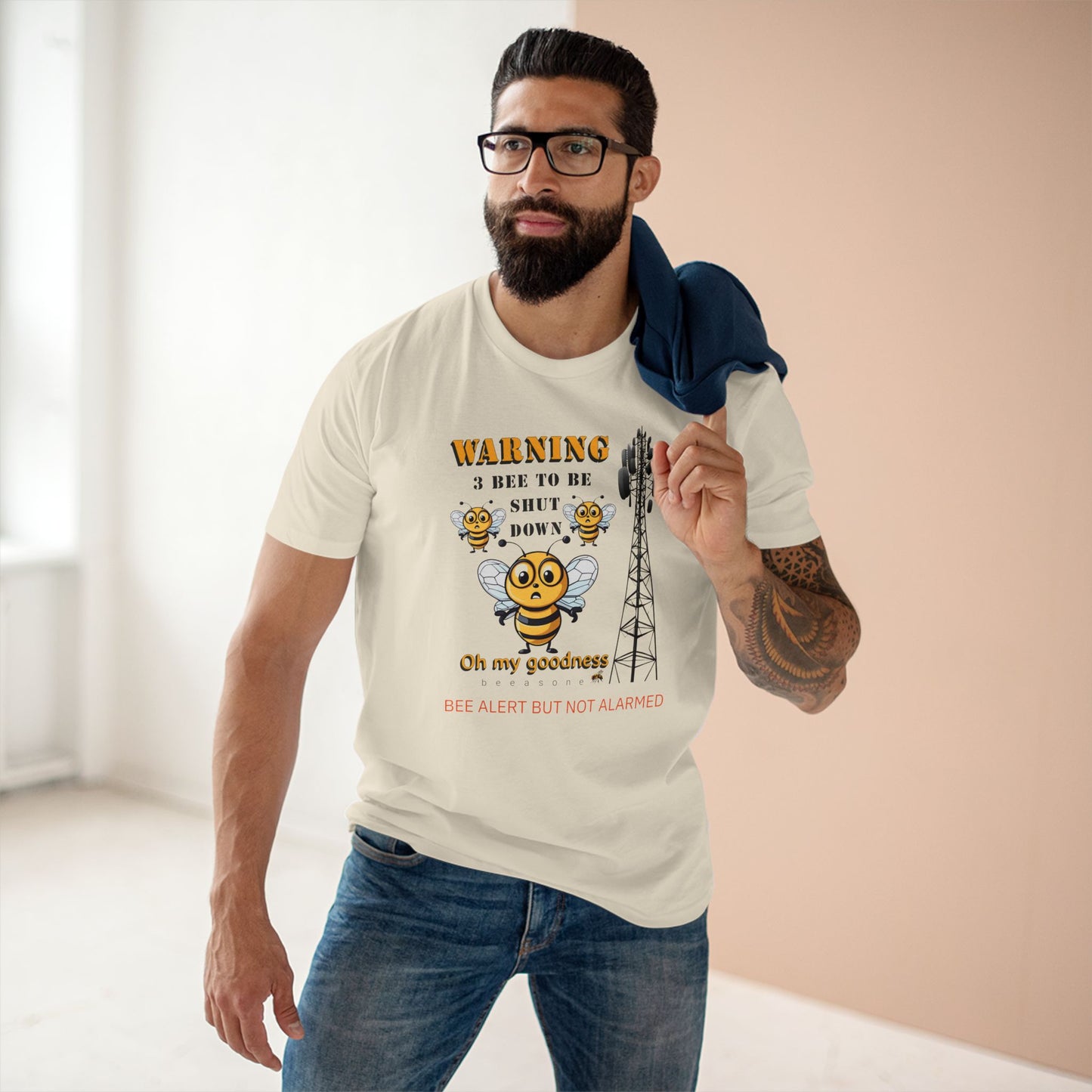 WARNING - 3 Bee to be shut down memento t-shirt men's shirt