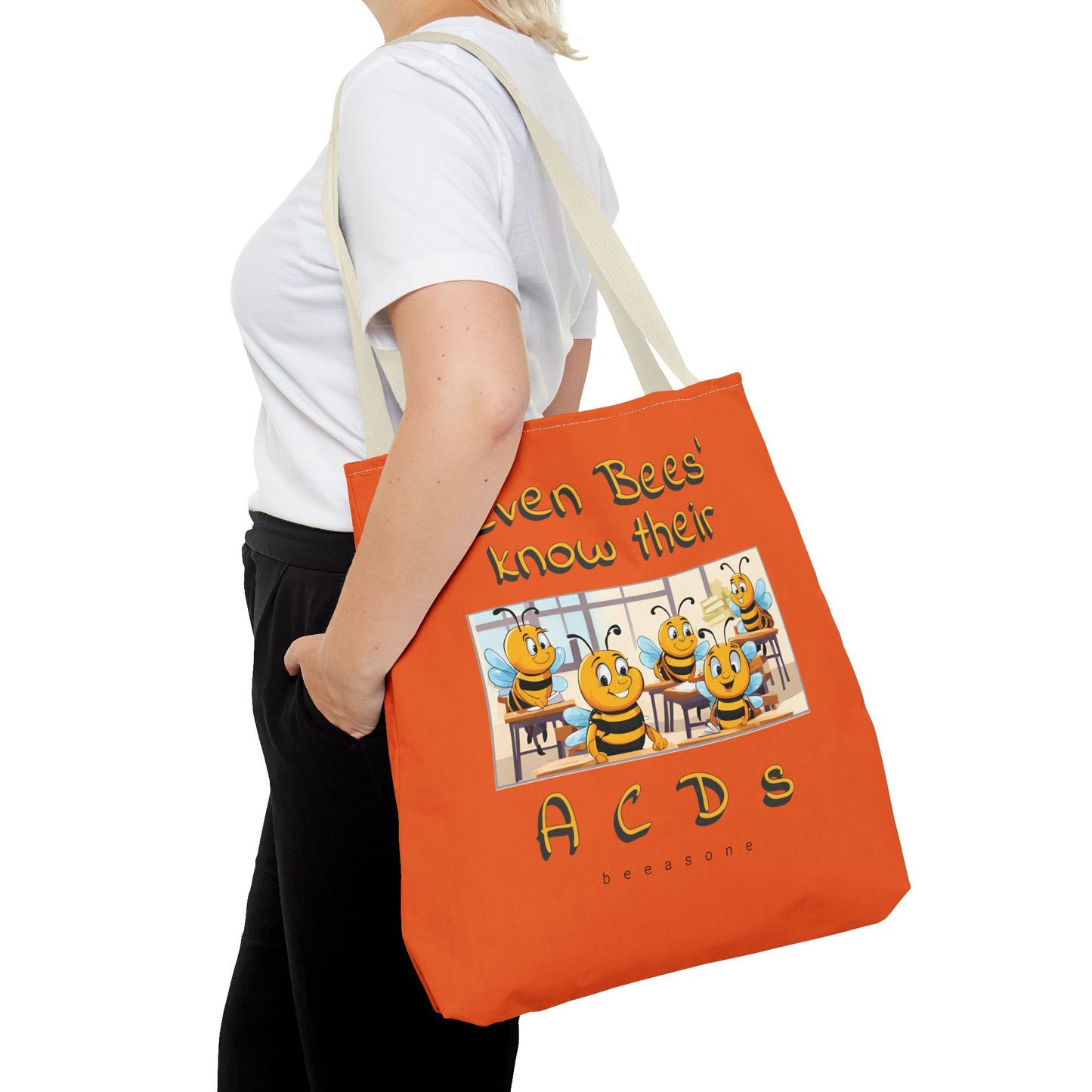 Even bees know their A C D s beeasone stylish orang Tote Bag Special Spelling Bee Promotion