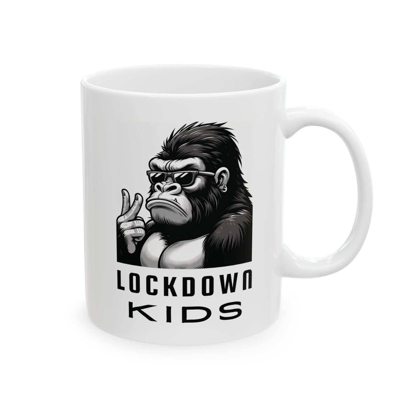 Lockdown Kids Gorilla Double-Sided Coffee Cup