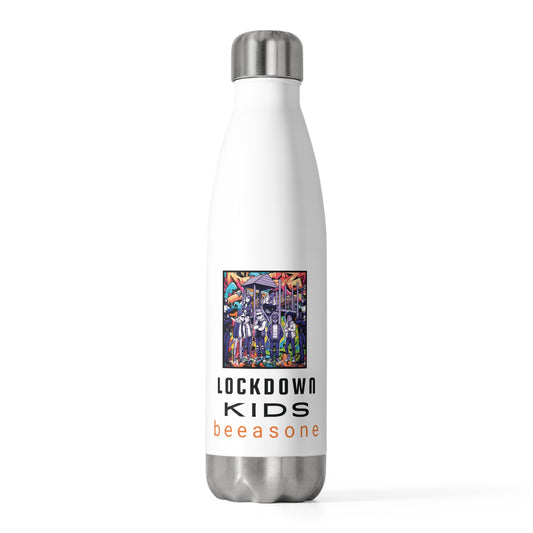 Lockdown kids beeasone playground - 20oz (590mls) Insulated Stainless Steel Bottle with screw-on stainless steel top and silicone seal