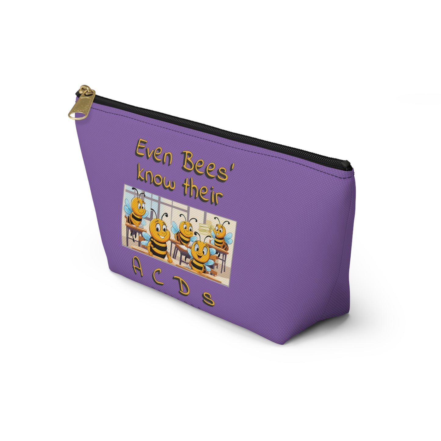 Spelling bee beeasone beeeaautiful accessories / cosmetics pouch - perple. Special spelling bee promotion