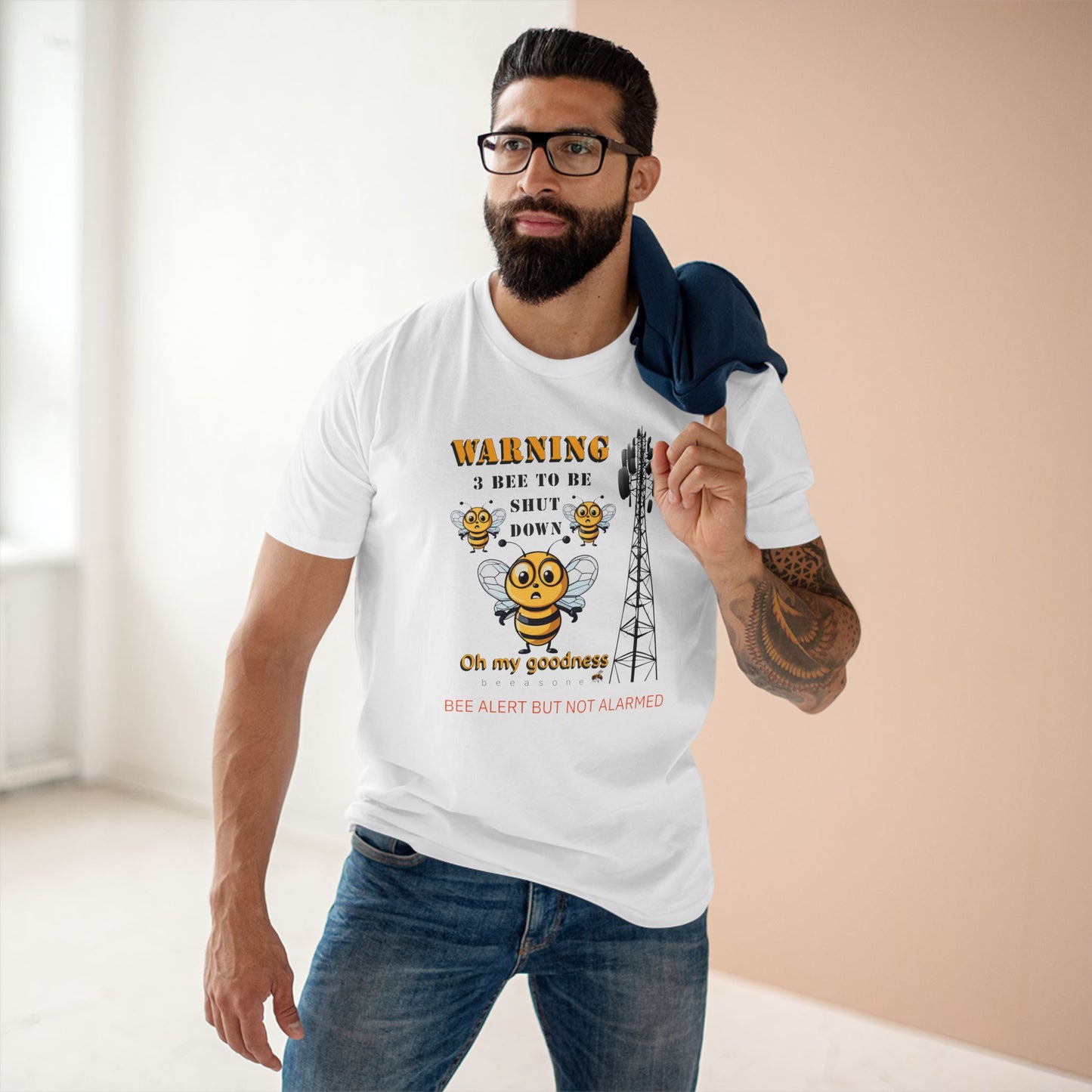 WARNING - 3 Bee to be shut down memento t-shirt men's shirt