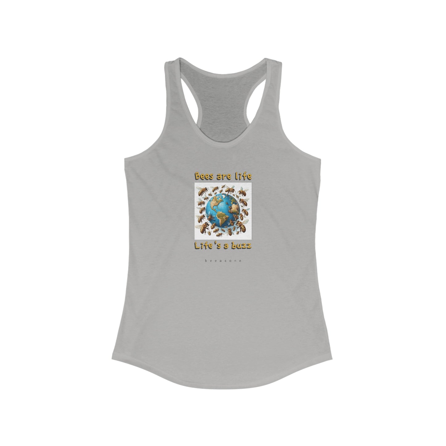 Bees are life. Life's a buzz beeasone Women's Ideal Cool Racerback Tank Top