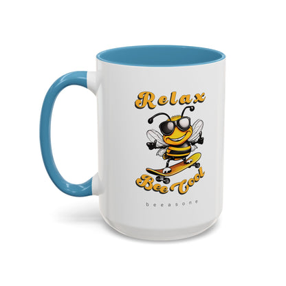 Relax Bee Cool beeasone Hot Chocolate or Coffee Mug (select from 11oz or 15oz lead and BPA Free mugs)