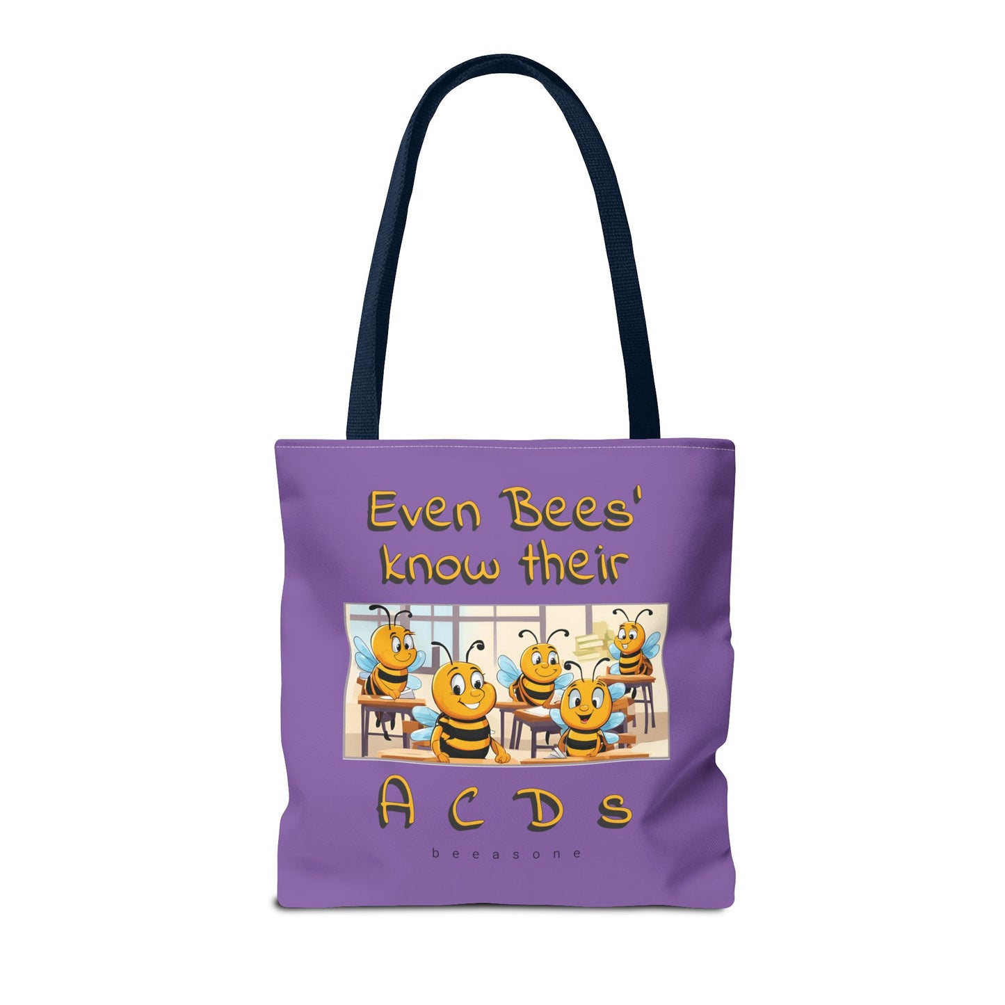 Even bees know their A C D s beeasone stylish purpil Tote Bag Special Spelling Bee Promotion