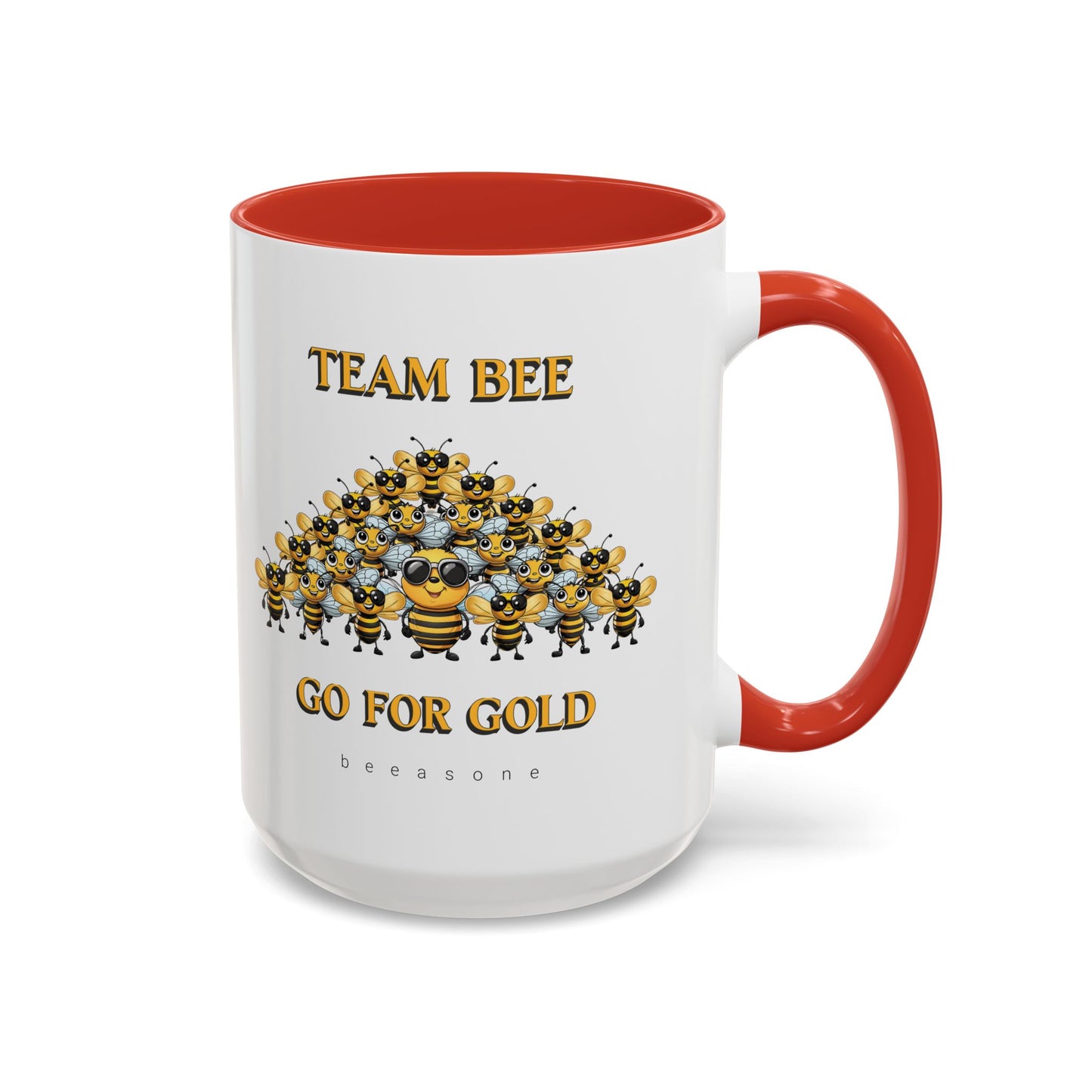 Team Bee Going for Gold beeasone Hot Chocolate or Coffee Mug 11oz (325mls) or 15oz (443mls)