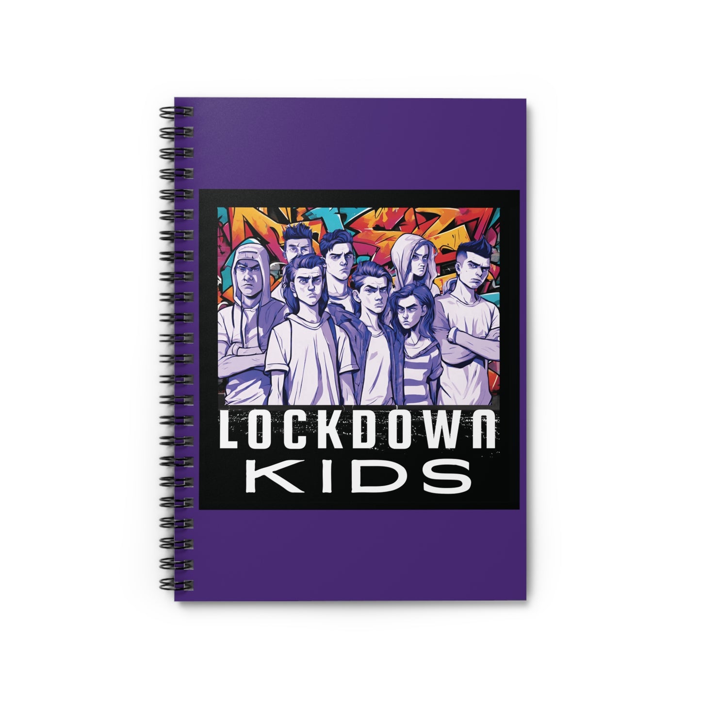 Lockdown Kids spiral note book - Purple