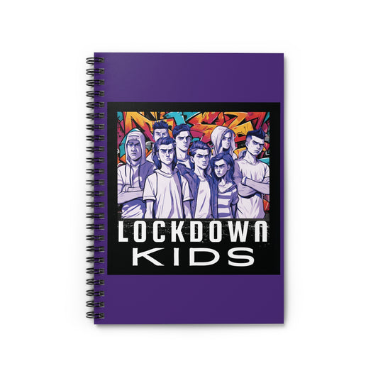Lockdown Kids spiral note book - Purple