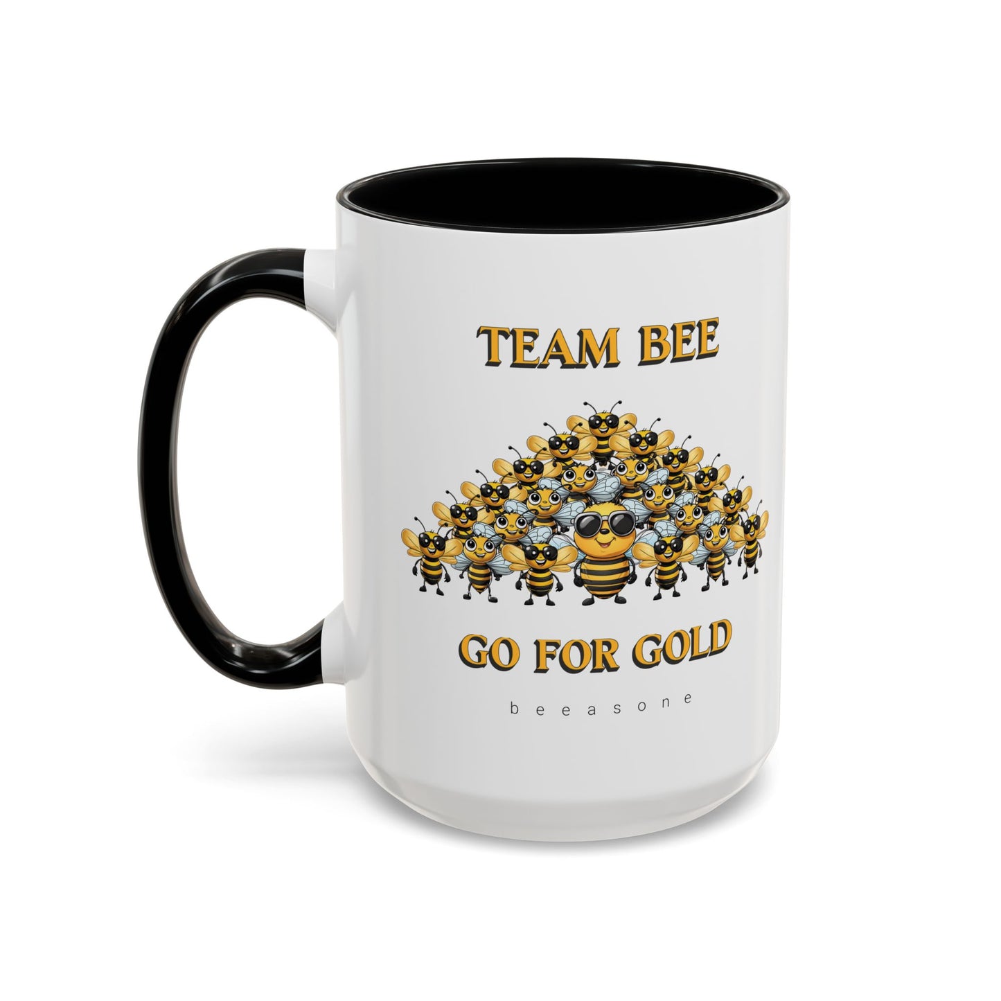 Team Bee Going for Gold beeasone Hot Chocolate or Coffee Mug 11oz (325mls) or 15oz (443mls)