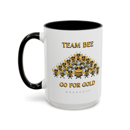 Team Bee Going for Gold beeasone Hot Chocolate or Coffee Mug 11oz (325mls) or 15oz (443mls)